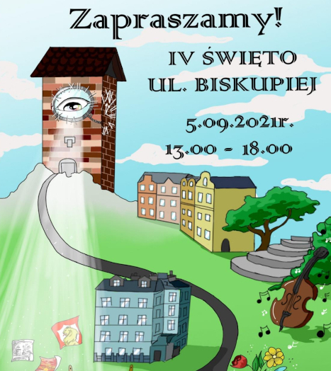 Plakat promujący święto ulicy biskupiej