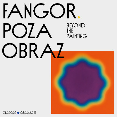 baner promujący wystawę: Fangor. Poza obraz