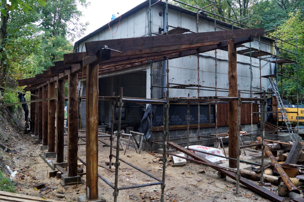 Budowa pawilonu dla patasów