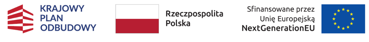 logo krajowy plan odbudowy, Rzeczpospolita Polska, Sfinansowane przez Unię Europejską