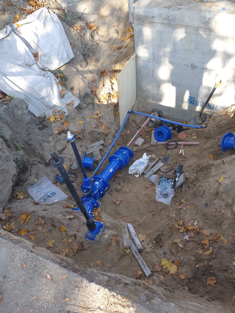 Przebudowa przepompowni wody Spacerowa.