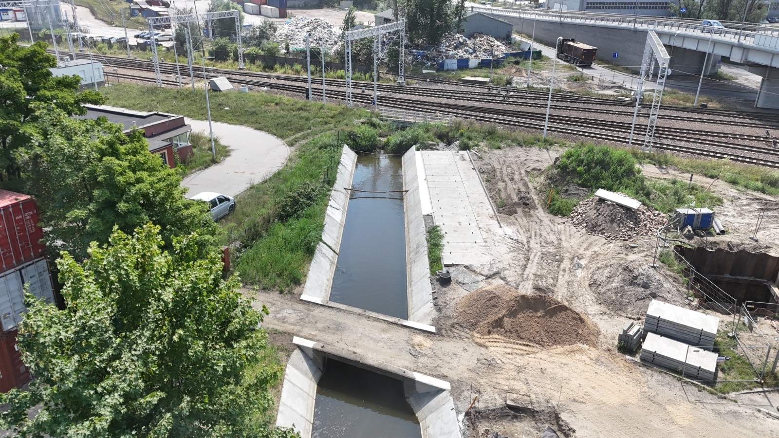 Budowa przepompowni na terenie po byłych zakładach ZNTK