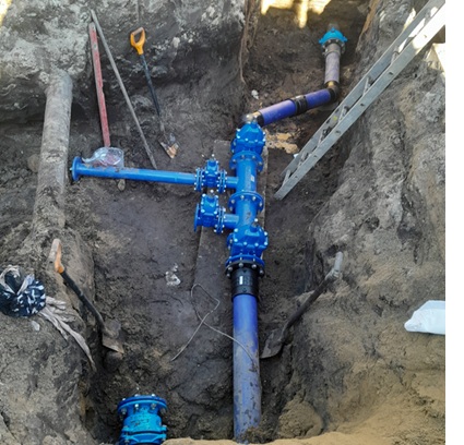 Przebudowa sieci wodociągowej w&nbsp;ul. Żuławskiej, Lipce i&nbsp;Niegowskiej 