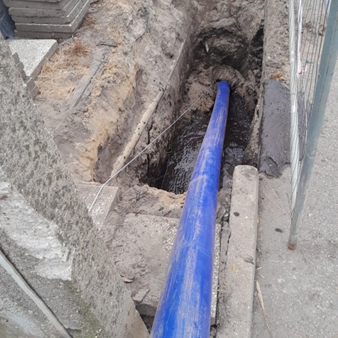 Przebudowa sieci wodociągowej w&nbsp;ul. Żuławskiej, Lipce i&nbsp;Niegowskiej 